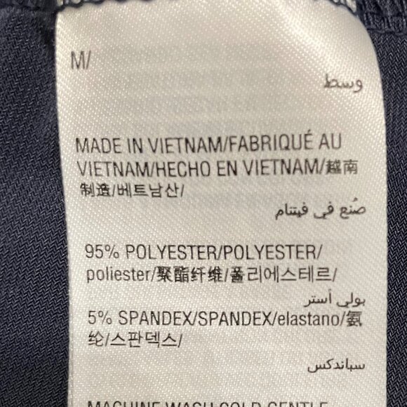 Alfani's Navy Blue Keyhole Tunic with slits at the shoulder Medium - Picture 4 of 5